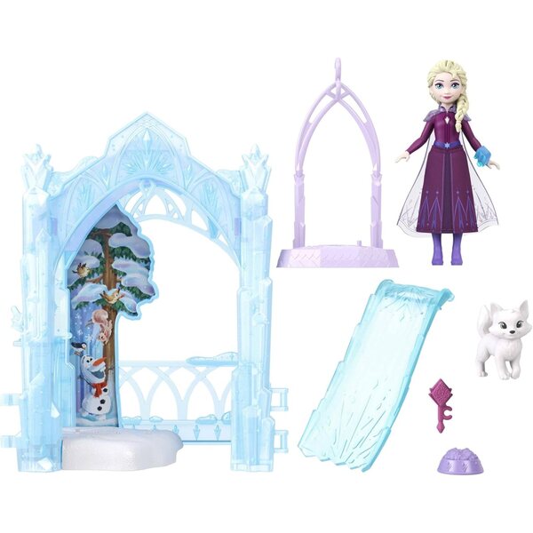 Mattel Disney Frozen Elsa und Wintertiere 8 cm großes Minipuppenset