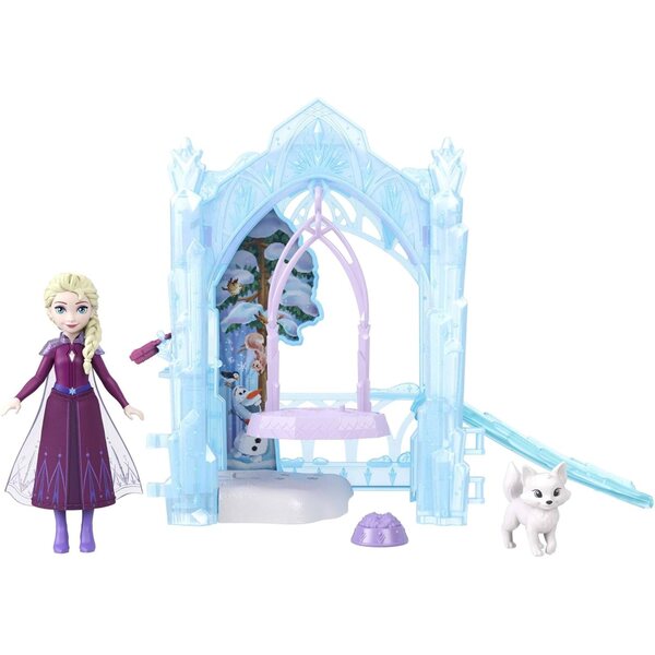 Mattel Disney Frozen Elsa und Wintertiere 8 cm großes Minipuppenset