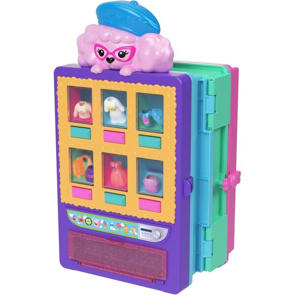 Polly Pocket Sammel-Süßigkeitenbox mit 2 Puppen, Accessoires und Modespender