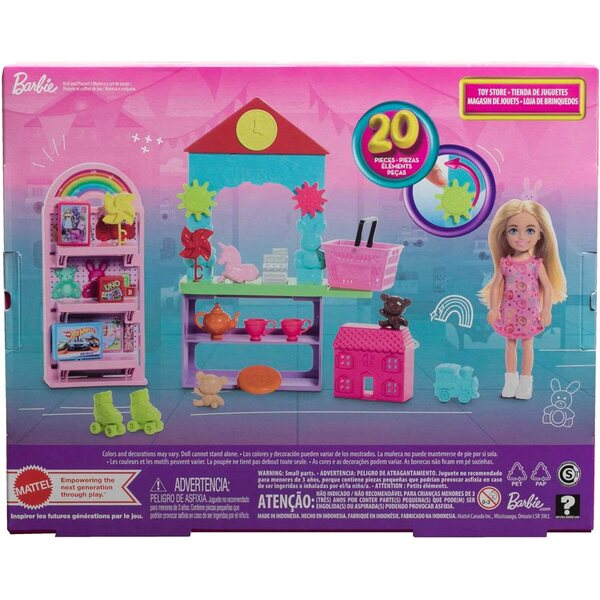 Barbie Chelsea Can Be… mit Spielfigur und 15 Spielzeugladen-Accessoires