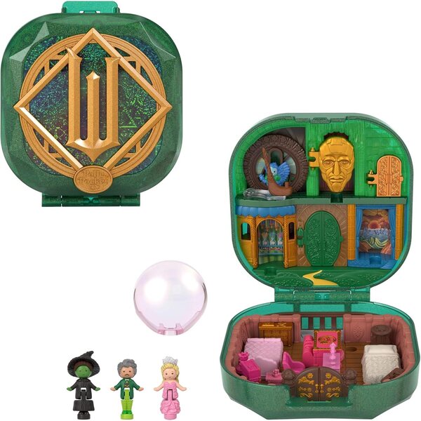 Polly Pocket Wicked Collector mit smaragdgrünen Minifiguren und thematischem Zubehör