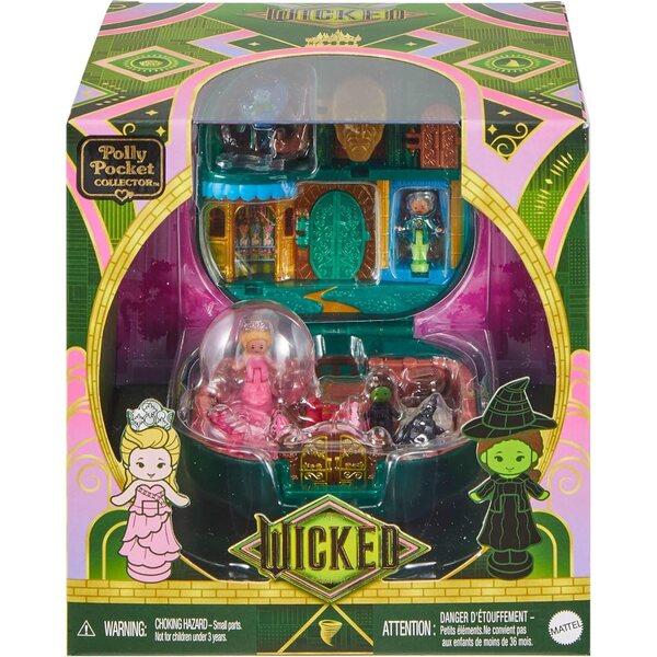 Polly Pocket Wicked Collector mit smaragdgrünen Minifiguren und thematischem Zubehör