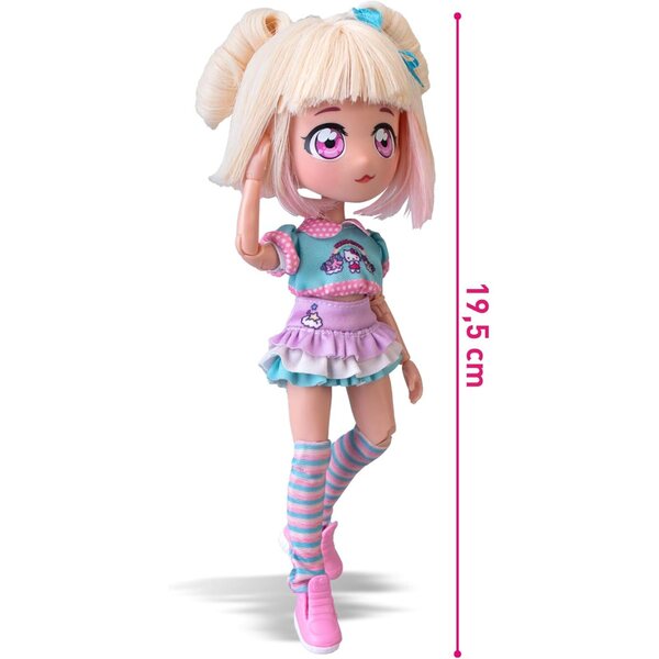 Hello Kitty Fashion Unicorns Puppen 20 cm mit Zubehör für Kinder ab 6 Jahren
