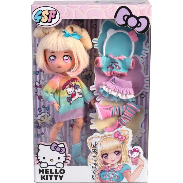 Hello Kitty Fashion Unicorns Puppen 20 cm mit Zubehör für Kinder ab 6 Jahren