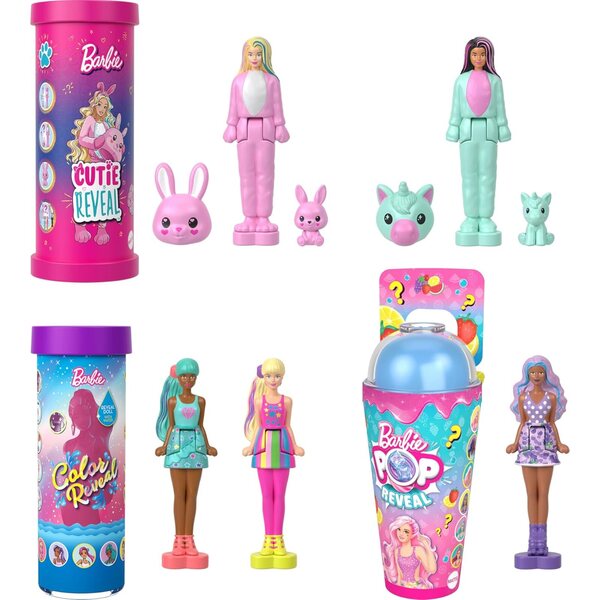 Barbie Mini-BarbieLand Reveal – Packung mit 5 Minipuppen und bunten Überraschungen