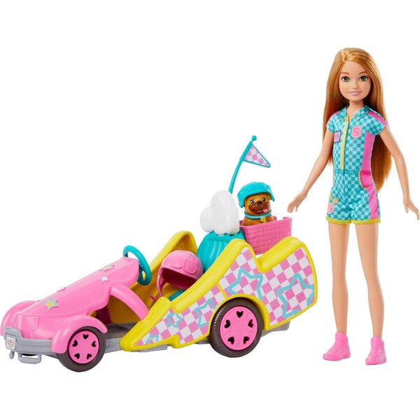 Barbie Stacie mit Kart, Hund und Zubehör – Spiel für Kinder ab 3 Jahren, inspiriert vom Film