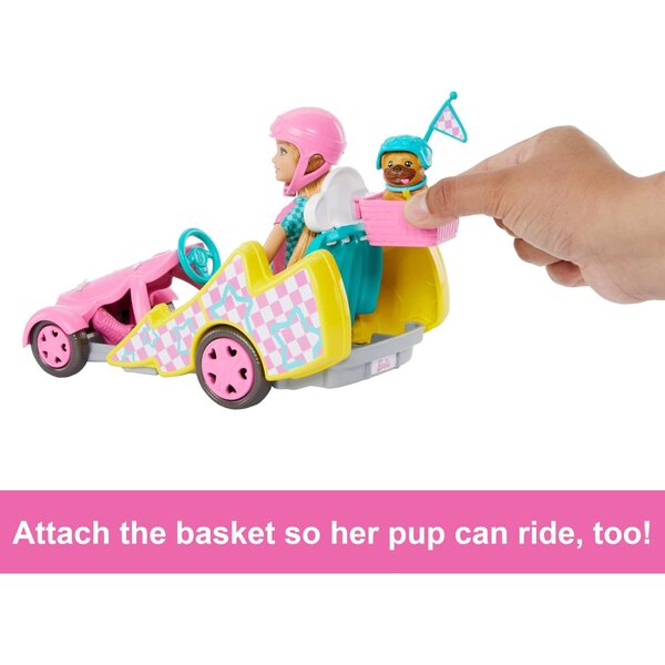 Barbie Stacie mit Kart, Hund und Zubehör – Spiel für Kinder ab 3 Jahren, inspiriert vom Film