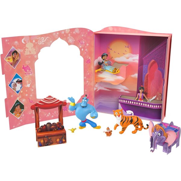 Disney Jasmine und Aladdin Boxset mit 6 Minifiguren und Zubehör – ab 3 Jahren