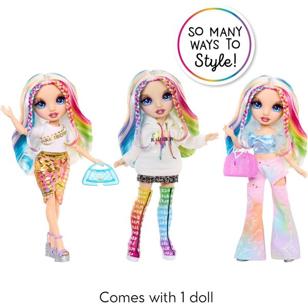 RAINBOW HIGH Amaya Kleiderschrank mit Puppe, Kleidung, Schuhen und komplettem Zubehör