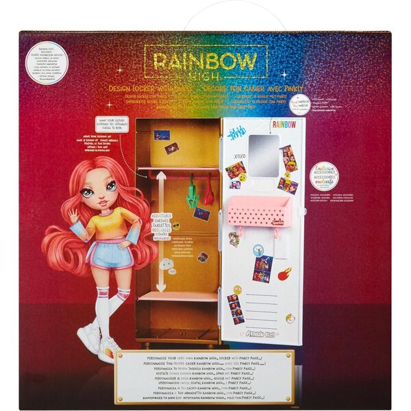 RAINBOW HIGH Casier con Accessori, Catenaccio e Stickers per Bambini 4-12+ Anni