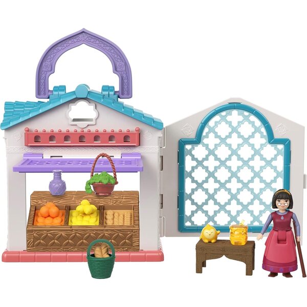 Mattel Disney Wish Marché de Dahlia – Box mit Mini-Puppen und 9 Zubehörteilen