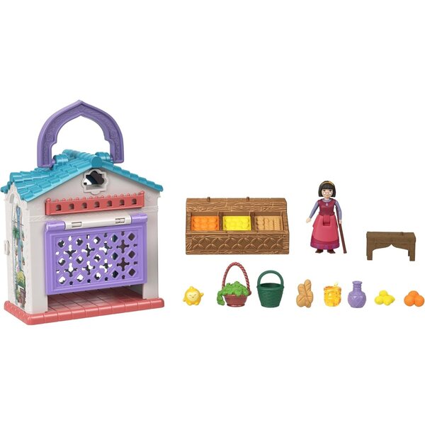 Mattel Disney Wish Marché de Dahlia – Box mit Mini-Puppen und 9 Zubehörteilen