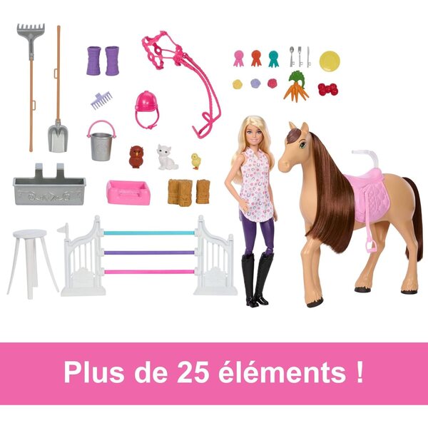 Barbie Mysteries – Ultimative Stallbox mit Puppe, Pferd und 25 Zubehörteilen