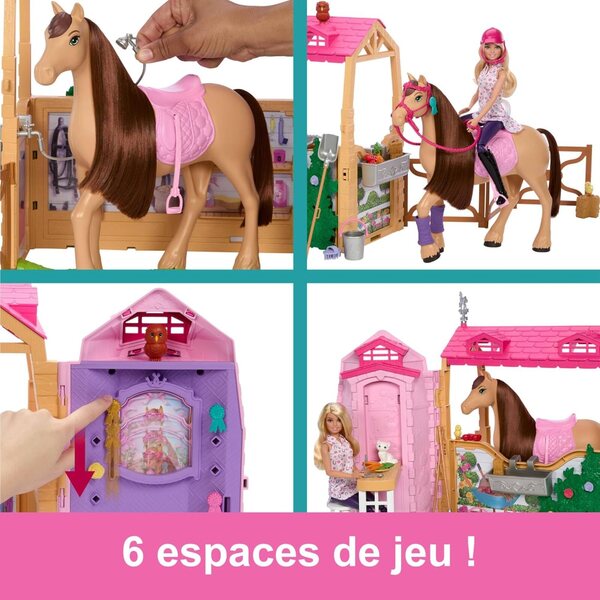 Barbie Mysteries – Ultimative Stallbox mit Puppe, Pferd und 25 Zubehörteilen