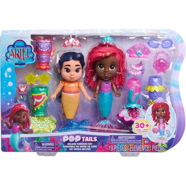 Just Play Cofanetto bambole Ariel Disney Junior con 19 Accessori per Bambini 3+ Anni