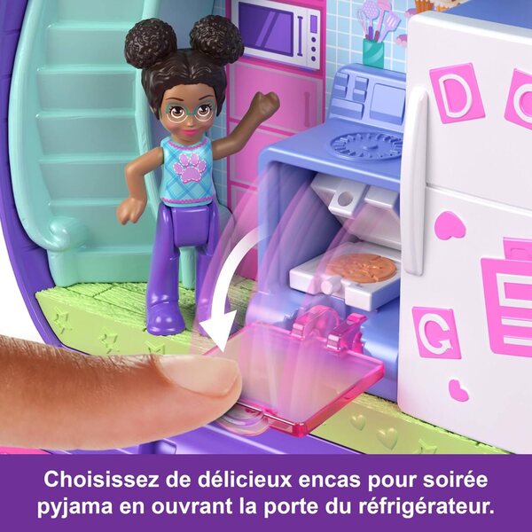 Polly Pocket Chiot Festif Reisespielbox mit 1 Minifigur und Zubehör