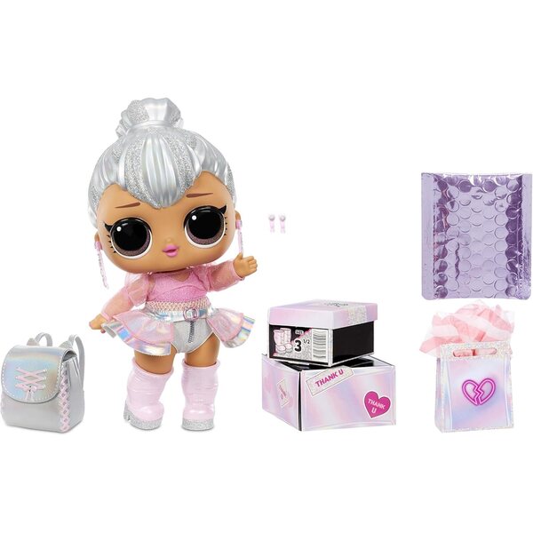 LOL Surprise Big BB Kitty Queen 28 cm – bewegliche Puppe mit Kleidung, Accessoires und Auspackset