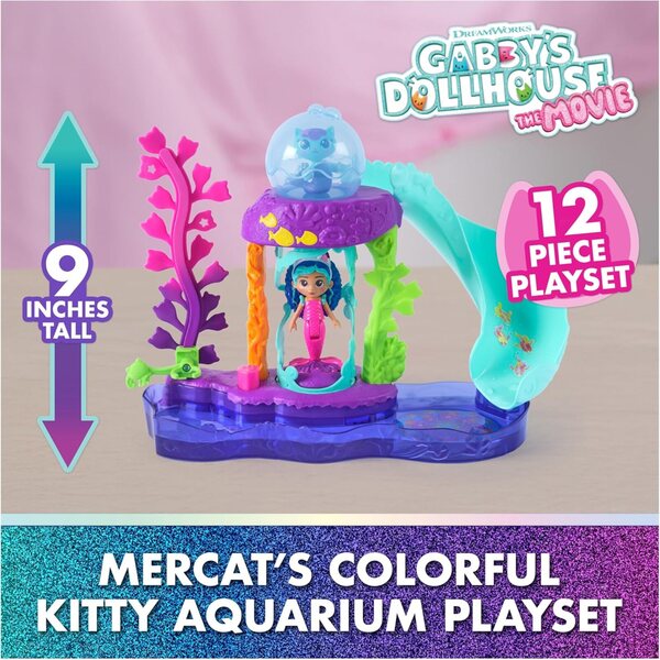 Gabby's Dollhouse: The Movie - Cofanetto Aquarium coloré MerCat con Figurine e Accessori
