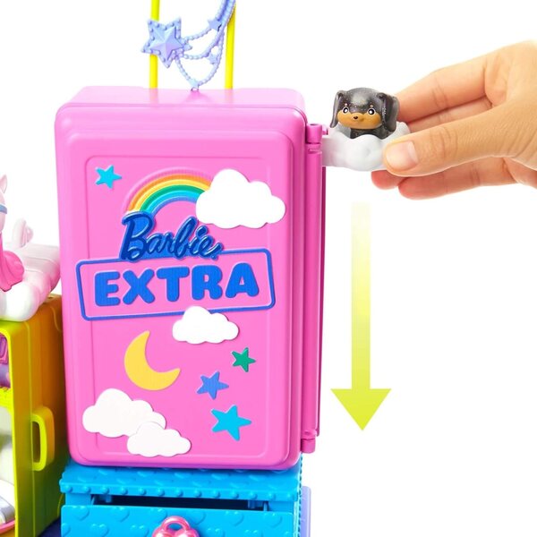 Barbie Extra Voyage con 2 Cagnolini, Piscina, Toboggan e Accessori per Bambini da 3+