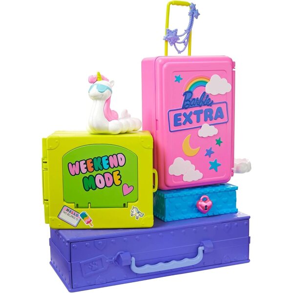 Barbie Extra Voyage con 2 Cagnolini, Piscina, Toboggan e Accessori per Bambini da 3+
