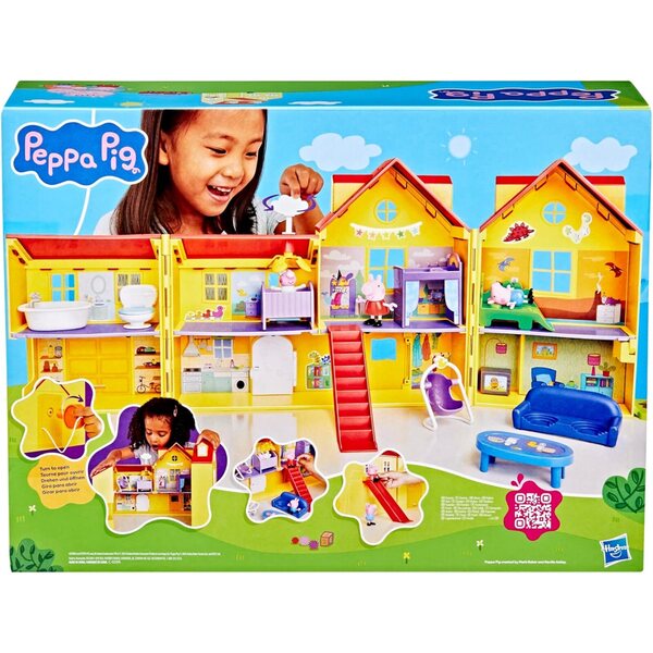 Großes Peppa Pig Familienhaus mit 3 Figuren und Spielzubehör
