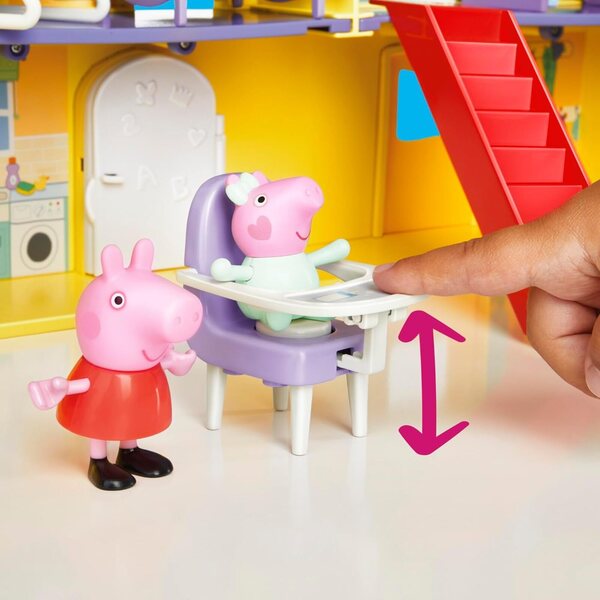 Großes Peppa Pig Familienhaus mit 3 Figuren und Spielzubehör