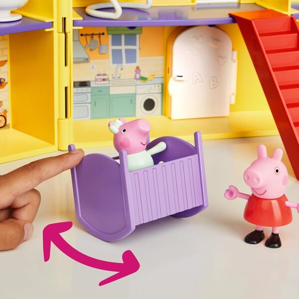 Großes Peppa Pig Familienhaus mit 3 Figuren und Spielzubehör