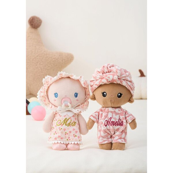 LeyaDoll Weiche Babypuppe 23 cm mit Zubehör, waschbar, perfektes Geschenk