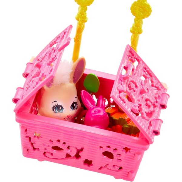 Enchantimals Jardinage Fluffy Lapin und Mop Box Set mit Zubehör und Figuren
