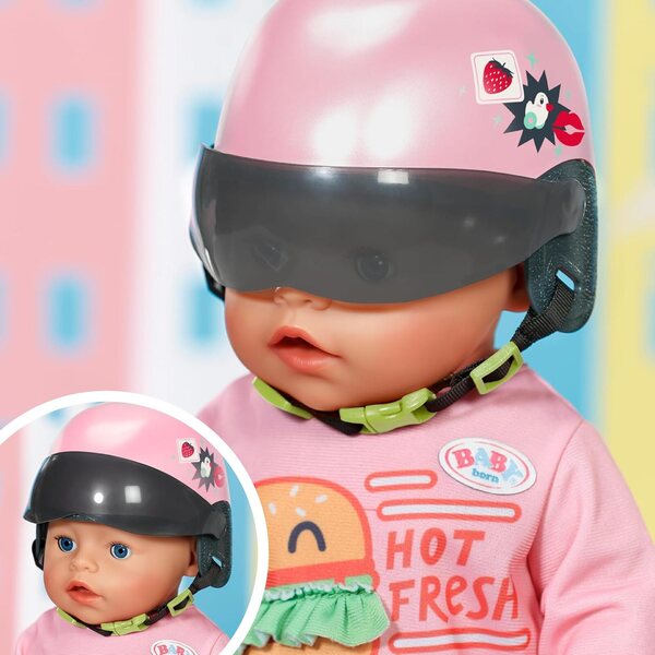 BABY born Helm mit Visier für 43 cm Puppen, sicheres und modisches Accessoire