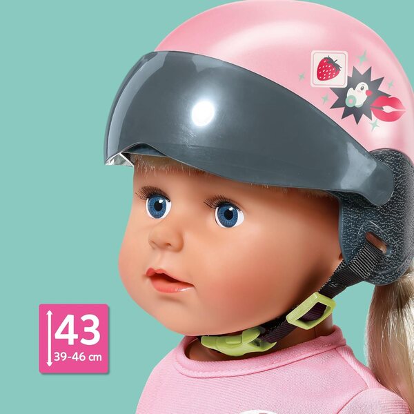 BABY born Helm mit Visier für 43 cm Puppen, sicheres und modisches Accessoire