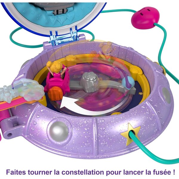 Polly Pocket Flying Soucoupe Box-Set mit Minipuppen und Zubehör, mehrfarbig