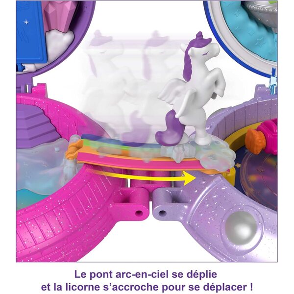 Polly Pocket Flying Soucoupe Box-Set mit Minipuppen und Zubehör, mehrfarbig