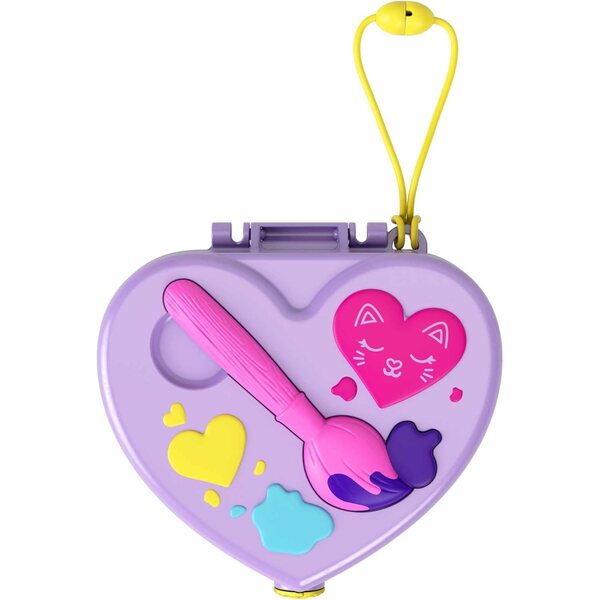Polly Pocket Shani Painting Atelier mit 12 Zubehörteilen und Minifiguren – Kreativspiel für Kinder