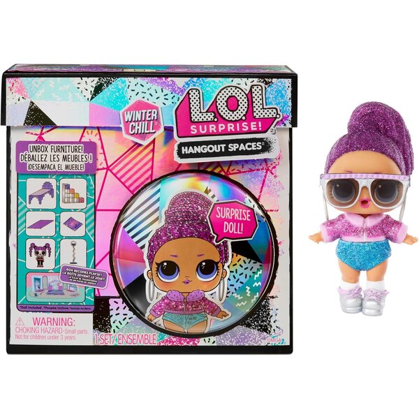 L.O.L. Überraschung! Winter Chill Hangout Spaces Bling Queen mit +10 Überraschungen und Möbeln