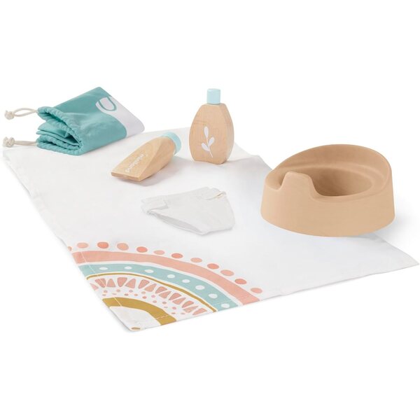 Set Igiene in Legno per Bambini Miniland con Accessori per Bambole Sostenibili