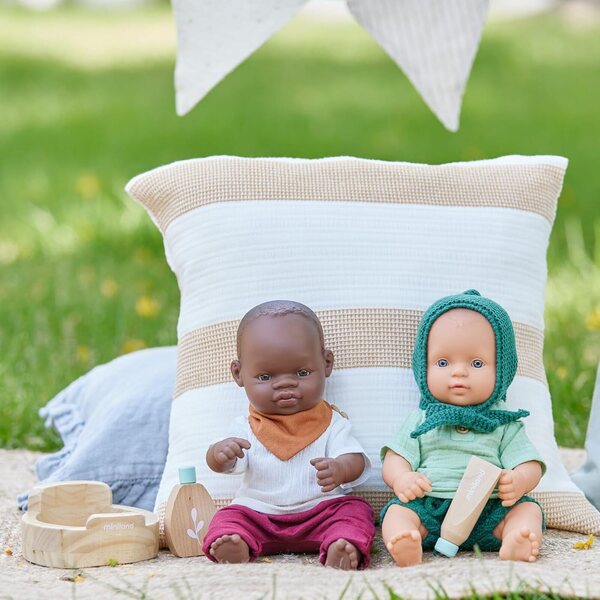 Set Igiene in Legno per Bambini Miniland con Accessori per Bambole Sostenibili