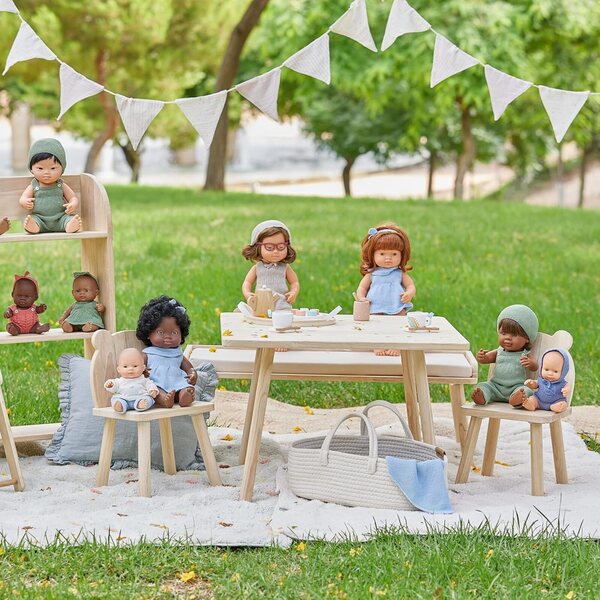 Set Igiene in Legno per Bambini Miniland con Accessori per Bambole Sostenibili