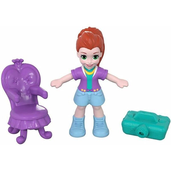 Polly Pocket Mini-Box Le Dressing De Lila mit Mikropuppen und Zubehör