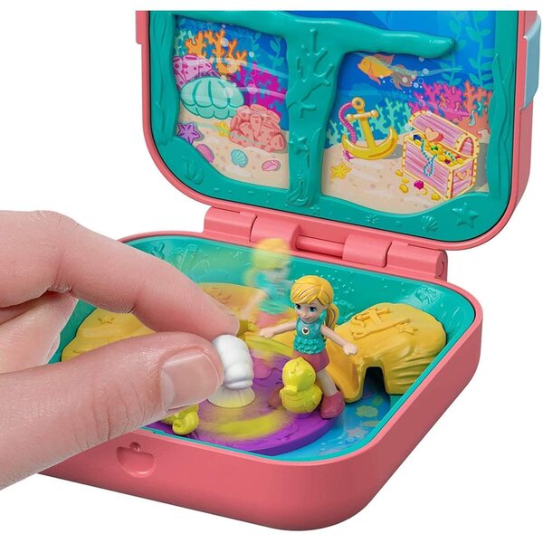 Polly Pocket Die Höhle der Meerjungfrau – Mini-Geheimbox mit Figur und Zubehör