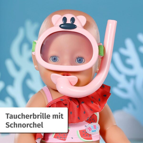 BABY born Set da immersione con bikini, pinne e maschera per bambole 43 cm