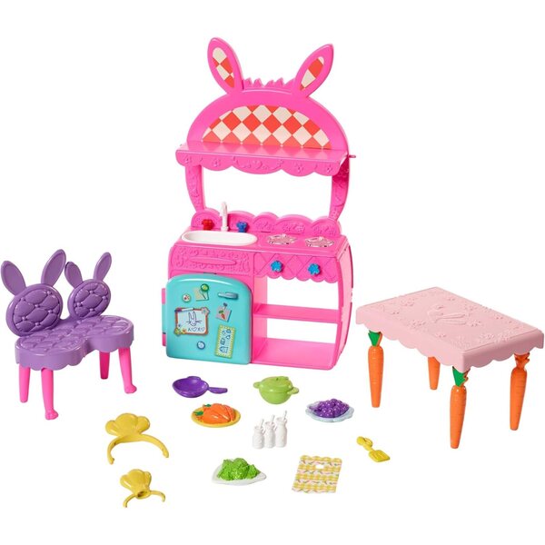 Enchantimals Rabbit's Kitchen Mini-Puppenbox mit Tierzubehör