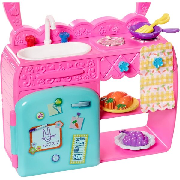 Enchantimals Rabbit's Kitchen Mini-Puppenbox mit Tierzubehör