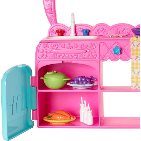 Enchantimals Rabbit's Kitchen Mini-Puppenbox mit Tierzubehör