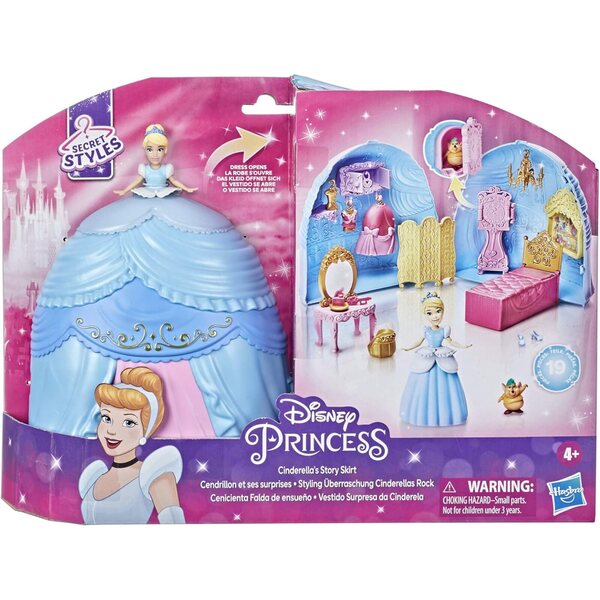 Disney Prinzessin Aschenputtel und ihre Überraschungen mit 19 Zubehörteilen – Spiel für Kinder ab 4 Jahren