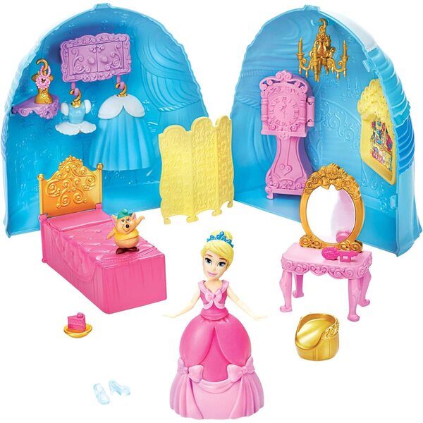 Disney Prinzessin Aschenputtel und ihre Überraschungen mit 19 Zubehörteilen – Spiel für Kinder ab 4 Jahren