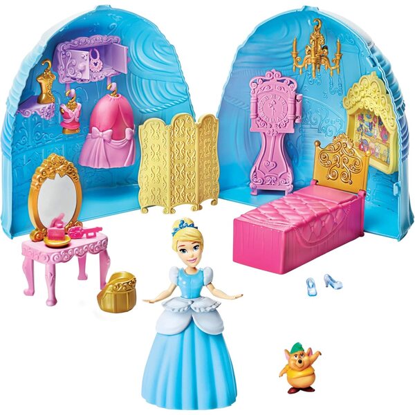 Disney Prinzessin Aschenputtel und ihre Überraschungen mit 19 Zubehörteilen – Spiel für Kinder ab 4 Jahren