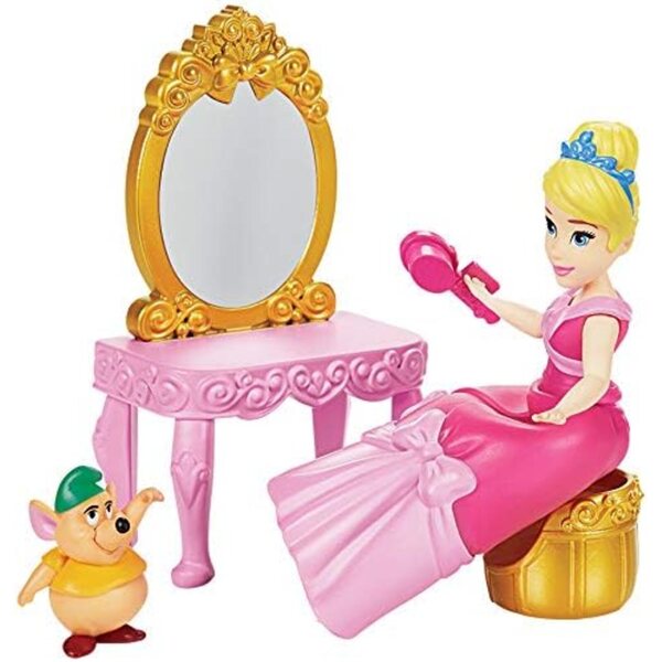 Disney Prinzessin Aschenputtel und ihre Überraschungen mit 19 Zubehörteilen – Spiel für Kinder ab 4 Jahren
