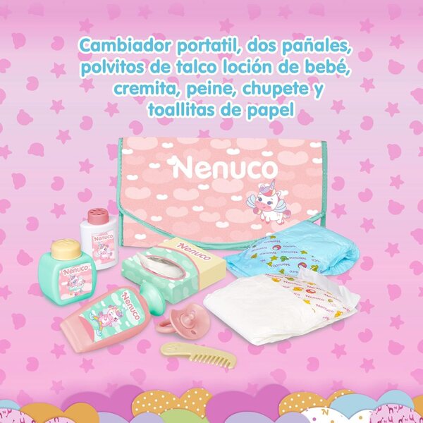 Nenuco Sac à Langer Jouet, mehrfarbig, Einheitsgröße, sicher für Kinder