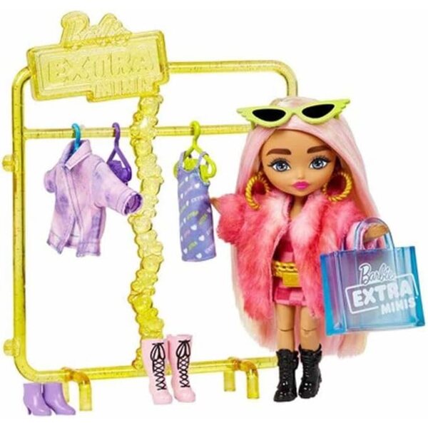 Barbie Extra Minis Doll Boutique Box, Zubehör und Ankleiden – Spiel für Kinder ab 3 Jahren